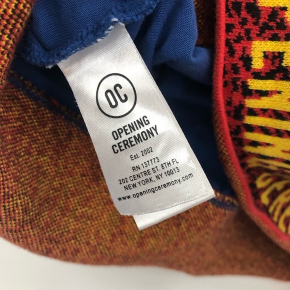 Opening Ceremony S Co-Ord blue red Sweatpants and Crop Top - Picture 12 of 16